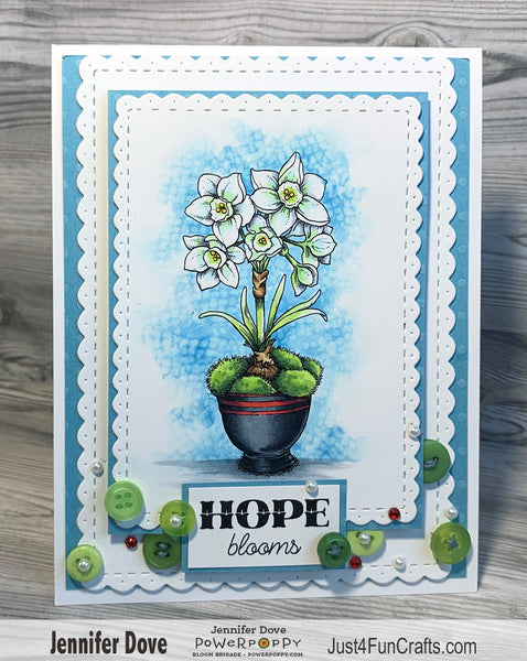 Mossy Pots with Paperwhites: Accent Pieces Digital Stamp Set