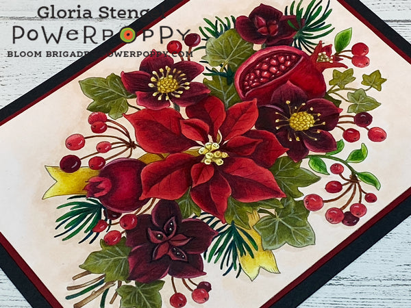 Joy to the World Bouquet Clear Polymer Stamp Set