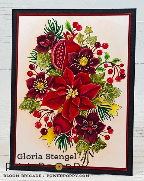 Joy to the World Bouquet Clear Polymer Stamp Set