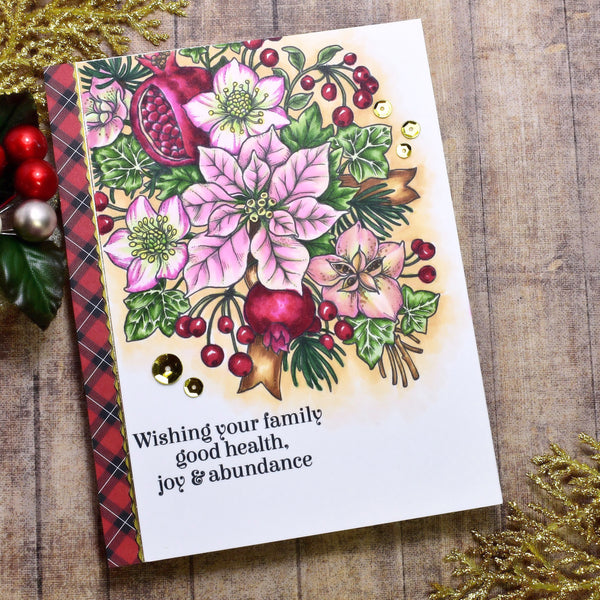 Joy to the World Bouquet Clear Polymer Stamp Set