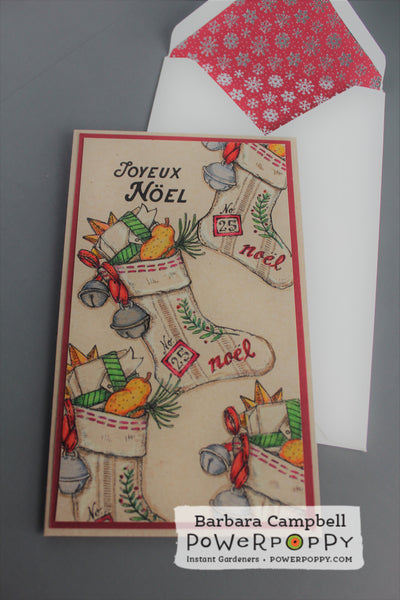 Joyeux Noel Stocking Digital Stamp Set