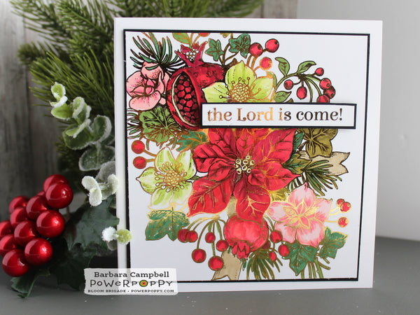 Joy to the World Bouquet Clear Polymer Stamp Set