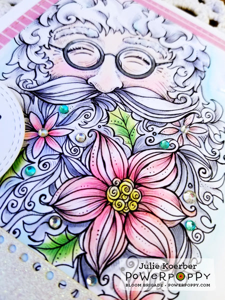 Flowering Santa Stamp Set