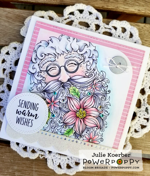 Flowering Santa Stamp Set