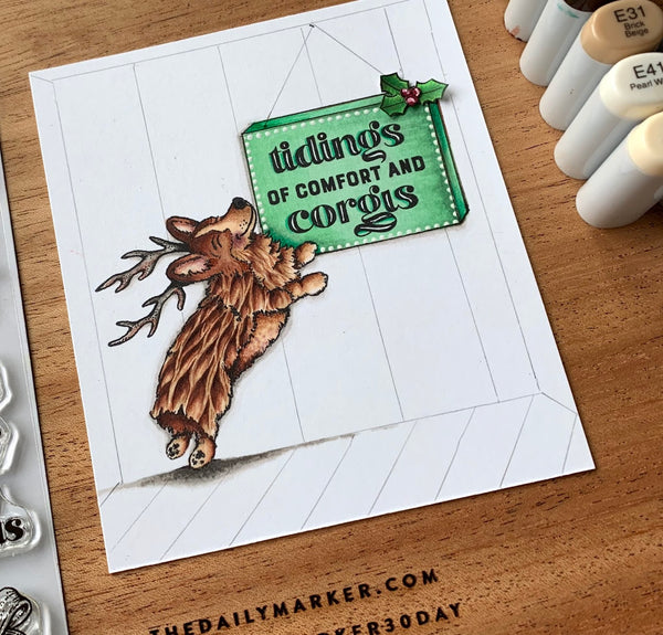 Christmas Corgi Digital Stamp Set