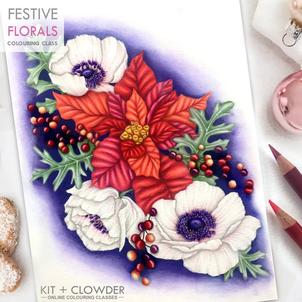 Ultimate Poinsettia Digital Stamp Set