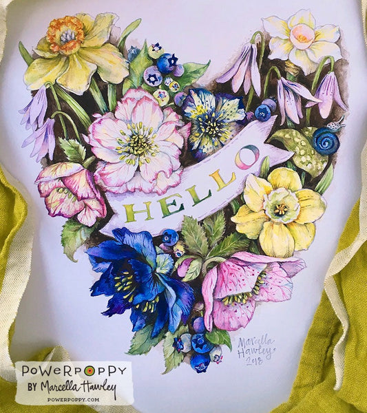 Heart Abloom Digital Stamp Set