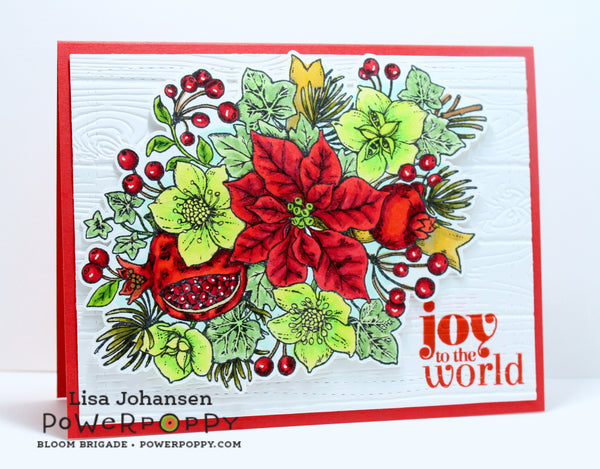 Joy to the World Bouquet Clear Polymer Stamp Set