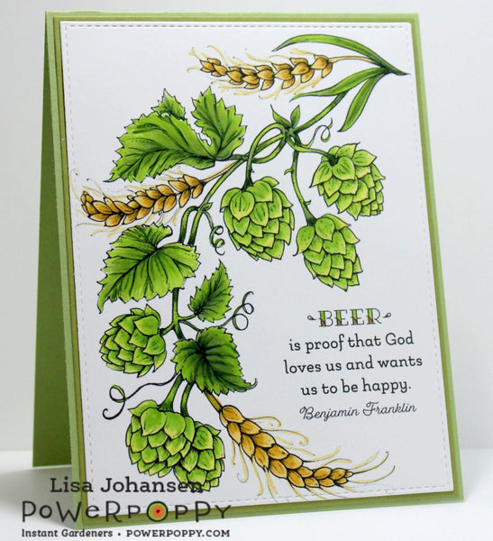 Hops and Barley Digital Stamp Set
