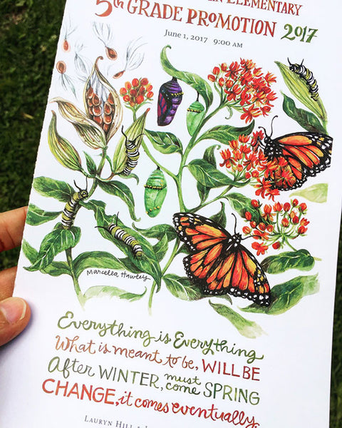 Monarchs and Milkweed Digital Stamp Set