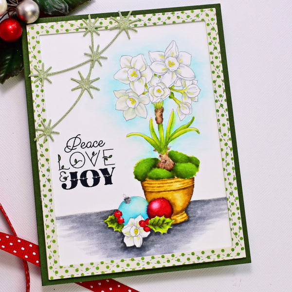 Mossy Pots with Paperwhites: Accent Pieces Digital Stamp Set