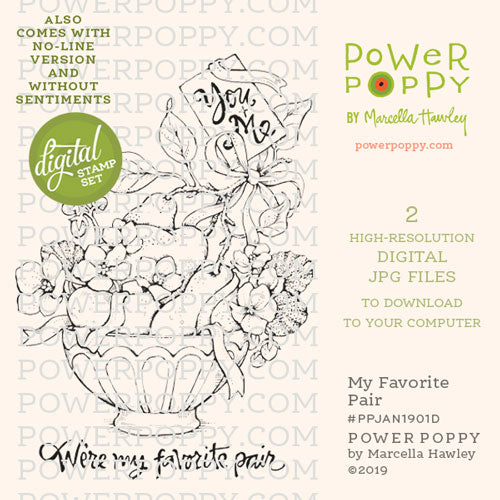 My Favorite Pair Digital Stamp Set