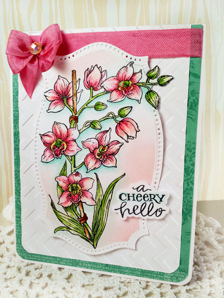 Orchid Cascade Digital Stamp Set