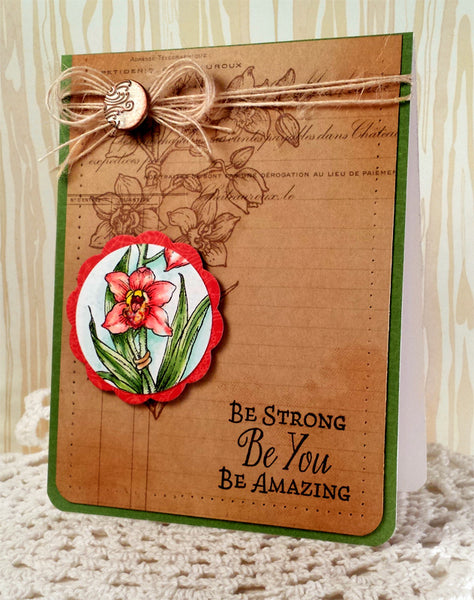 Orchid Cascade Digital Stamp Set