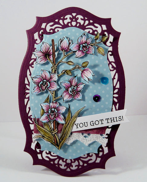 Orchid Cascade Digital Stamp Set