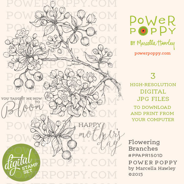 Flowering Branches Digital Stamp Set