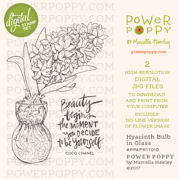 Hyacinth Bulb in Glass Digital Stamp Set