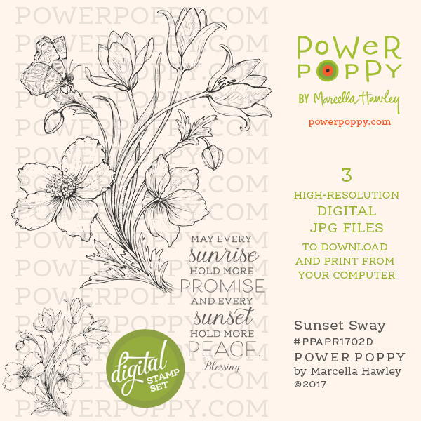 Sunset Sway Digital Stamp Set