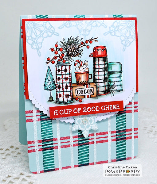 Cup of Good Cheer Digital Stamp Set with Pre-Colored Gift Tags