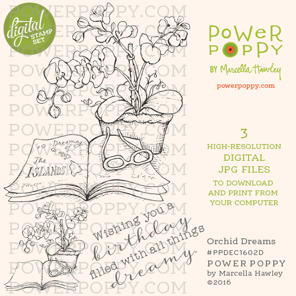 Orchid Dreams Digital Stamp Set