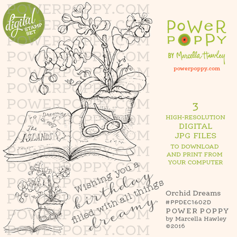 Orchid Dreams Digital Stamp Set