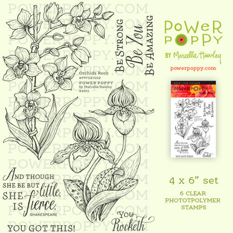 Orchids Rock Stamp Set