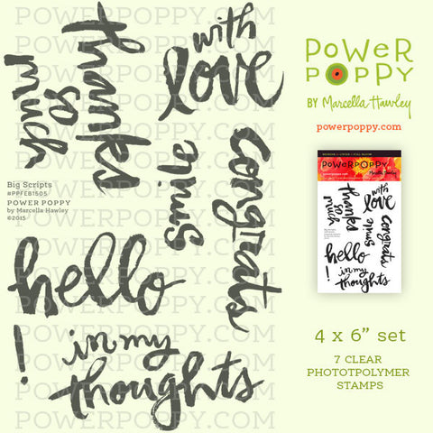 Big Scripts Stamp Set