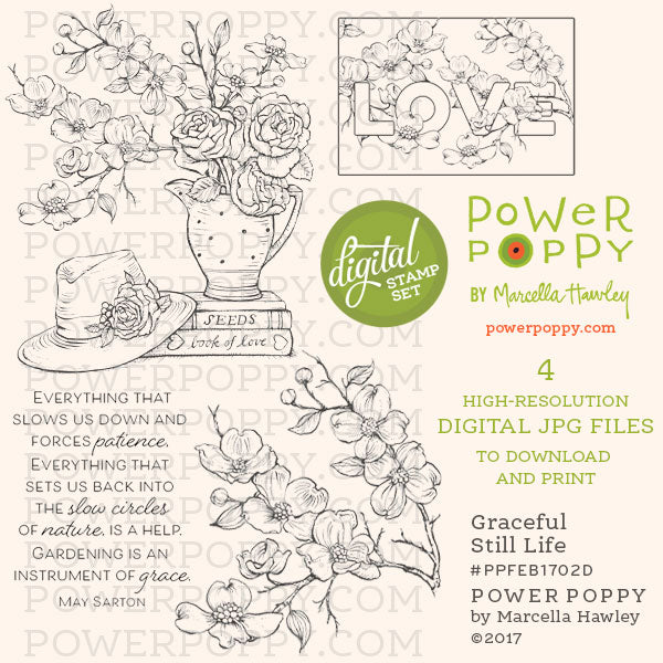 Graceful Still Life Digital Stamp Set