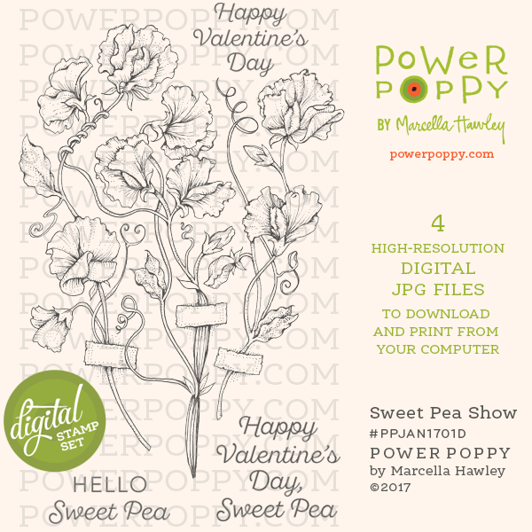 Sweet Pea Show Digital Stamp Set