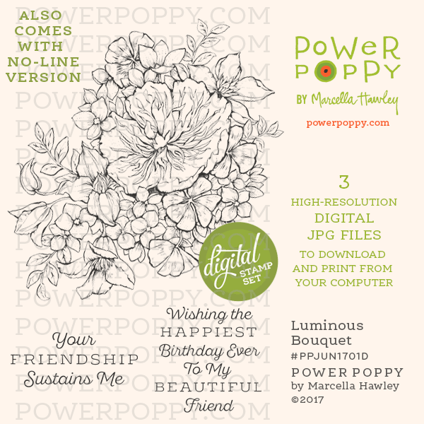 Luminous Bouquet Digital Stamp Set