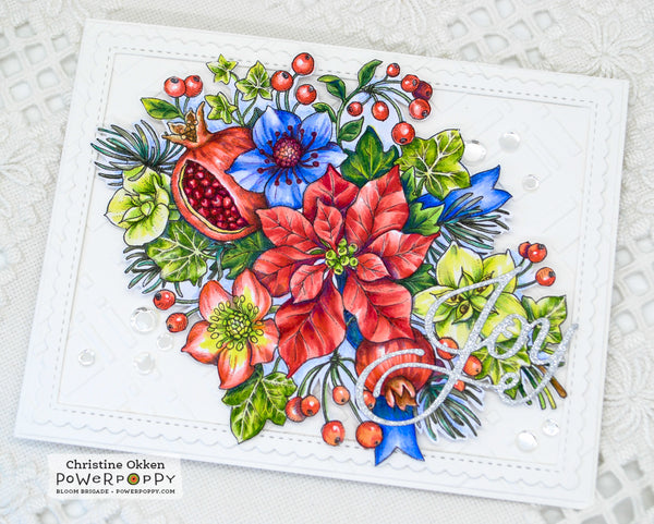 Joy to the World Bouquet Clear Polymer Stamp Set
