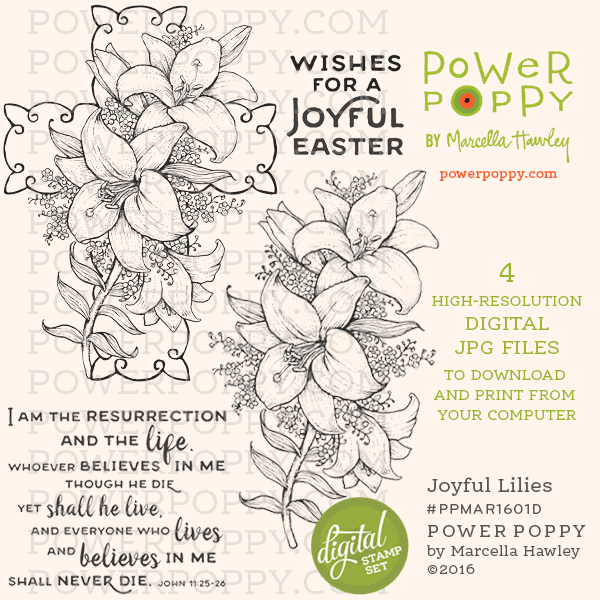 Joyful Lilies Digital Stamp Set