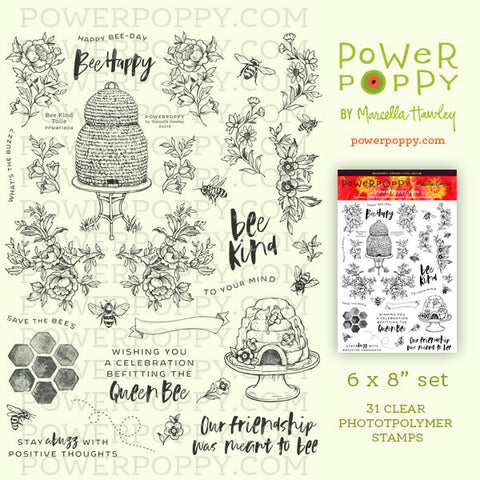 Bee Kind Toile Stamp Set