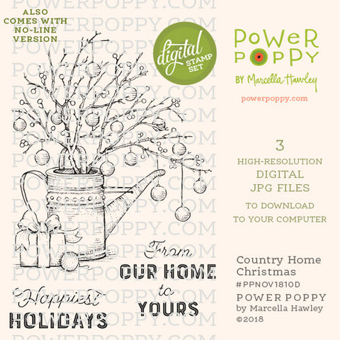 Country Home Christmas Digital Stamp Set