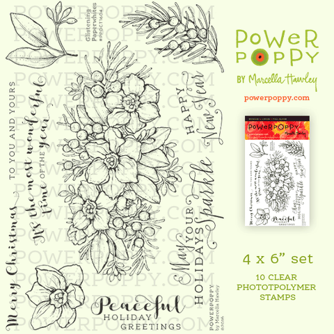 Glistening Paperwhites Stamp Set
