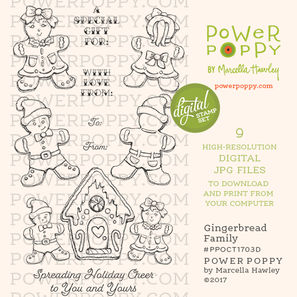 Gingerbread Family Digital Stamp Set