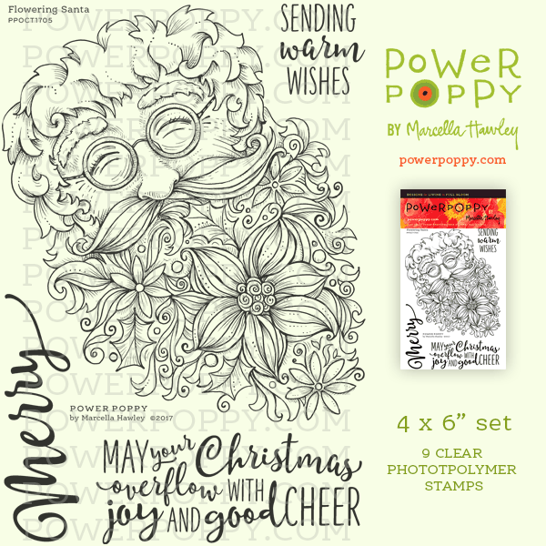 Flowering Santa Stamp Set