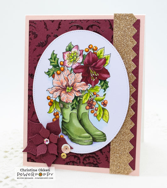 Garden of Gratitude: Boot Bouquet Digital Stamp Set