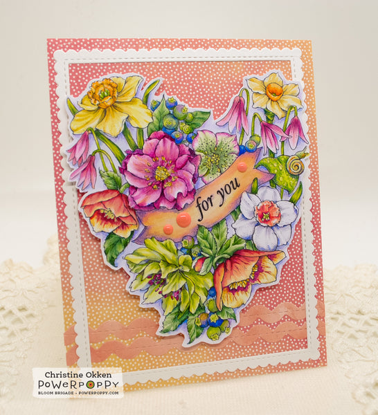 Heart Abloom Digital Stamp Set