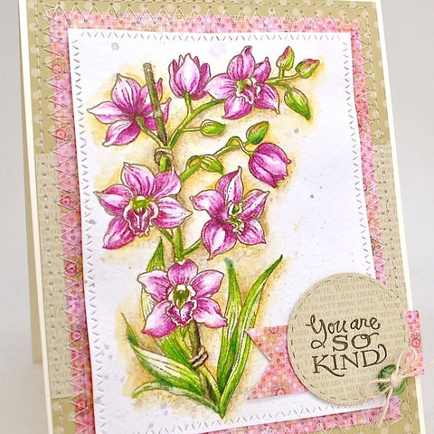 Orchid Cascade Digital Stamp Set