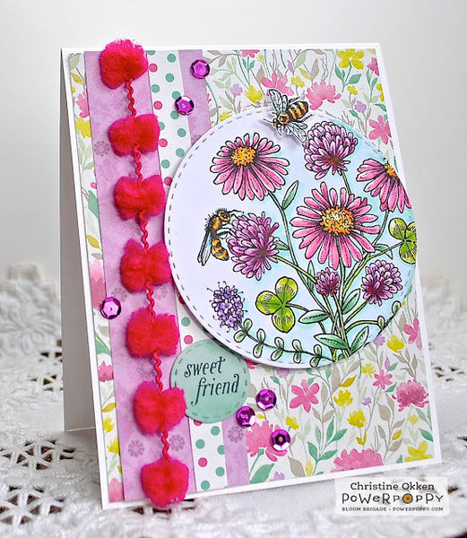 Asters Abuzz Digital Stamp Set