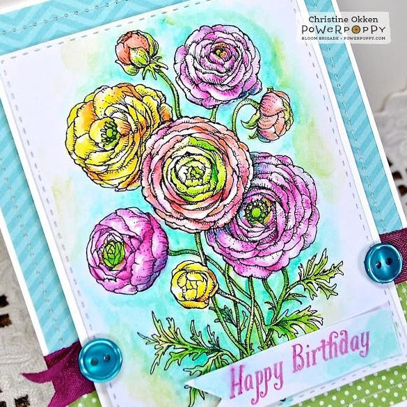 Ranunculus Digital Stamp Set