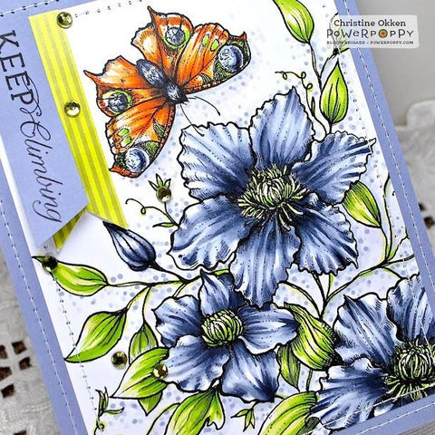 Climbing Clematis Digital Stamp Set