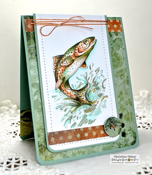 Leaping Trout Digital Stamp Set