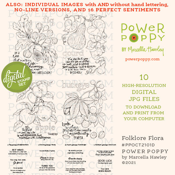 Folklore Flora Digital Stamp Package