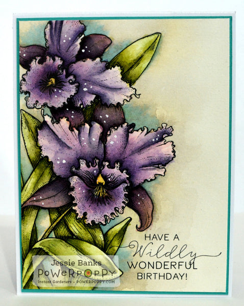 Ruffled Wild Orchids Digital Stamp Set