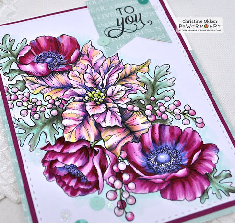 Ultimate Poinsettia Digital Stamp Set