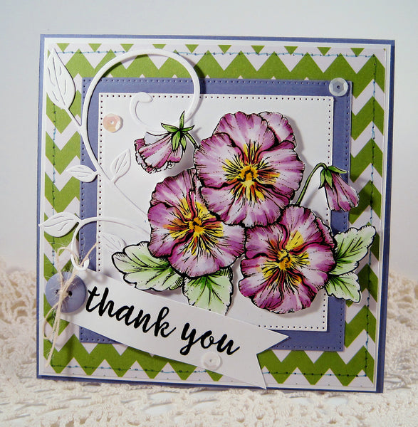 Pansies Digital Stamp Set