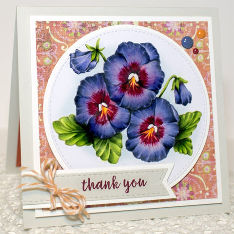Pansies Digital Stamp Set