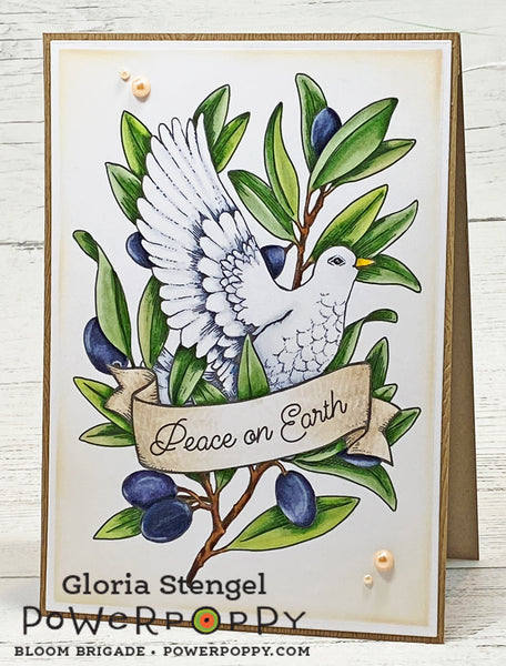 Heavenly Peace Dove Digital Stamp Set